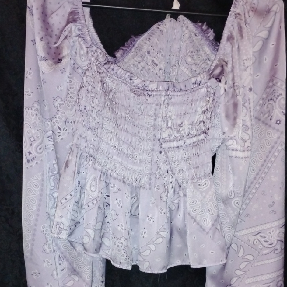 Women's Purple Off-Shoulder Top